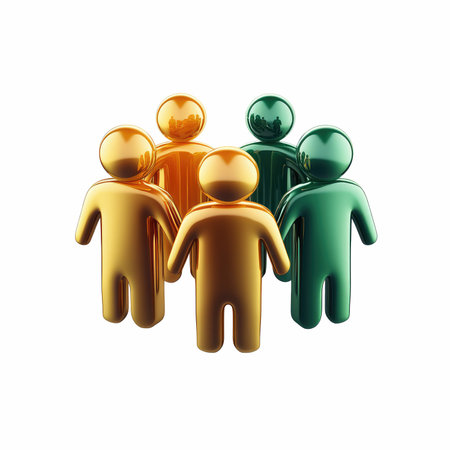 Colorful abstract illustration featuring diverse figures symbolizing unity and collaboration. Perfect for concepts of community, teamwork, and diversity.の写真素材