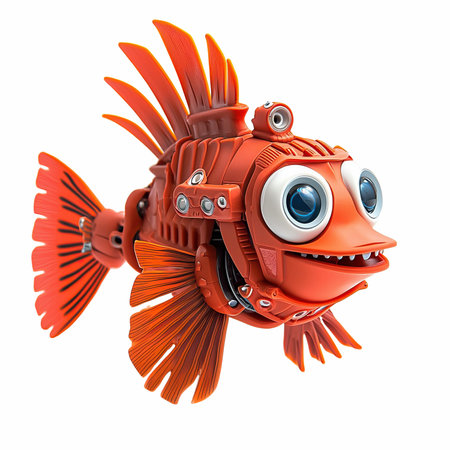 3D Illustration of a Red Fish isolated on a white background