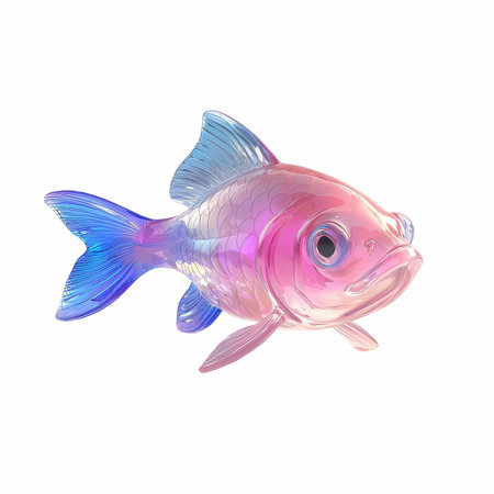 Illustration of a fish on a white background. Vector illustration.の写真素材