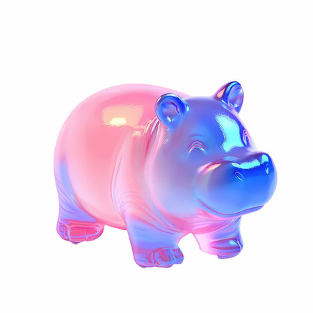 Hippopotamus isolated on white background.の写真素材