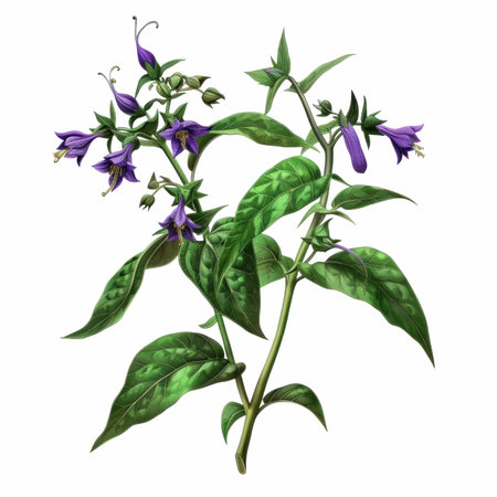 3D rendering of a plant isolated on white backgroundの写真素材