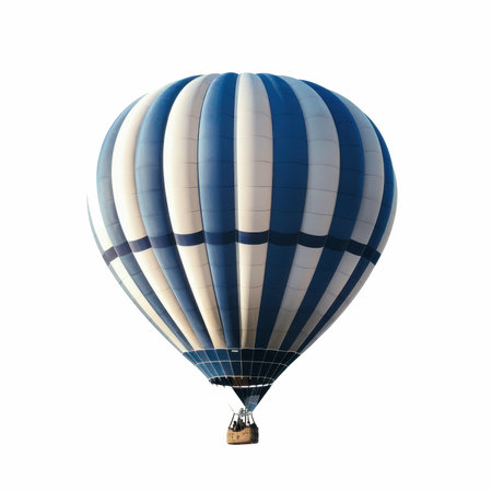 Hot air balloon isolated on white background with clipping path. 3d illustration.の写真素材