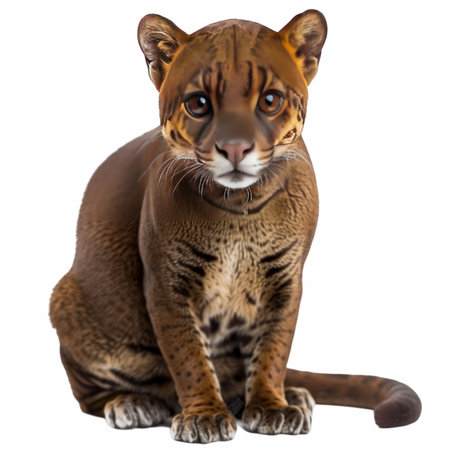3D rendering of a big cat tiger isolated on white background.の写真素材