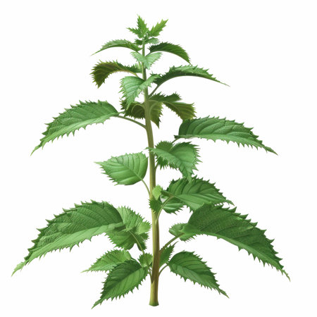 Nettle plant isolated on white background. Realistic 3d vector illustration.の写真素材