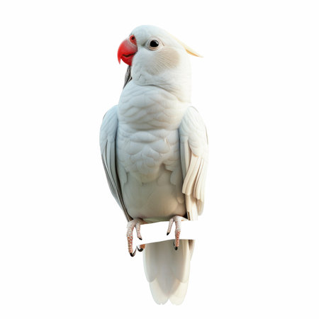 White Cockatoo isolated on white background. 3D illustration.の写真素材