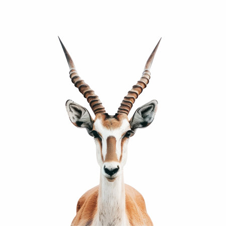 Antelope isolated on white backgroundの写真素材