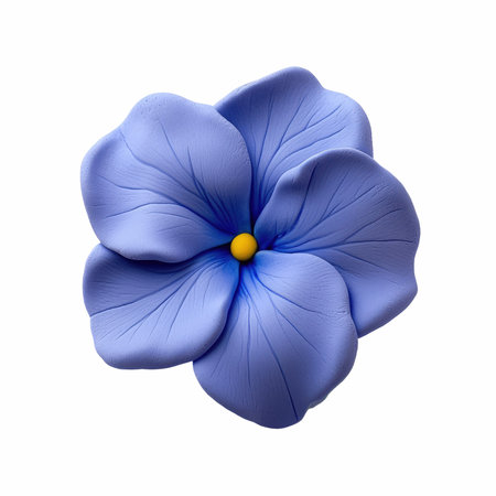 Blue flower isolated on white background with clipping path. 3d illustrationの写真素材