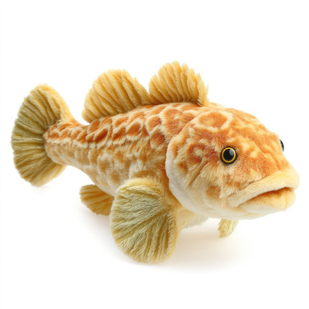 Fish toy isolated on white background. Clipping path included in the file.
