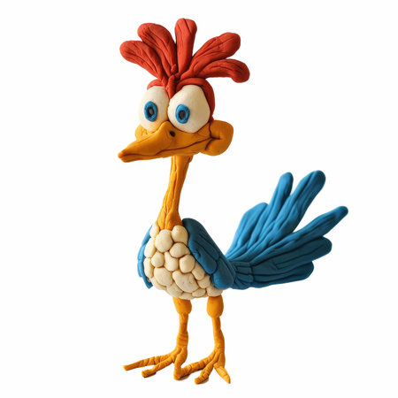 Cartoon bird isolated on a white background. 3d render.の写真素材