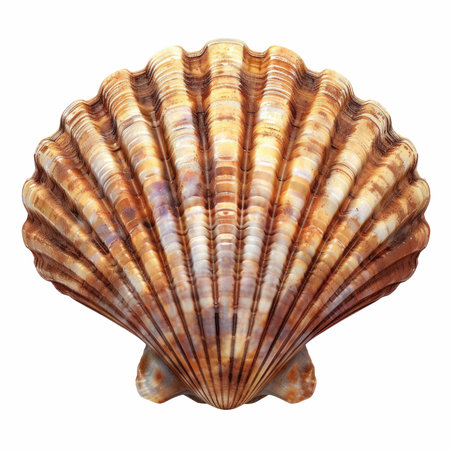 Seashell isolated on white background. Clipping path included.