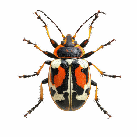 Beetle insect isolated on white background, clipping path included.