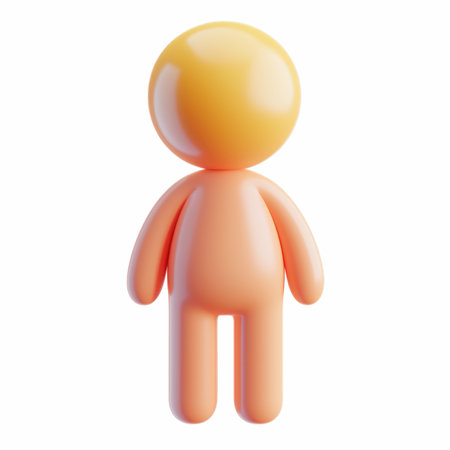 A charming 3D cartoon character figurine designed with a glossy finish, perfect for creative projects, illustrations, and playful designs.の写真素材