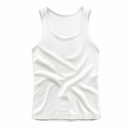White sleeveless top isolated on white background. 3D rendering.の写真素材