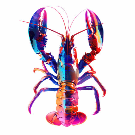lobster isolated on a white background. 3d illustration.の写真素材