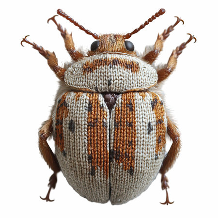 Beetle isolated on white background. 3D illustration. Clipping pathの写真素材