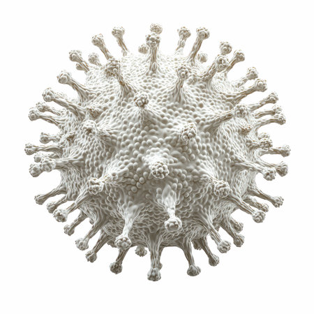 Coronavirus isolated on white background. 3d rendering.の写真素材