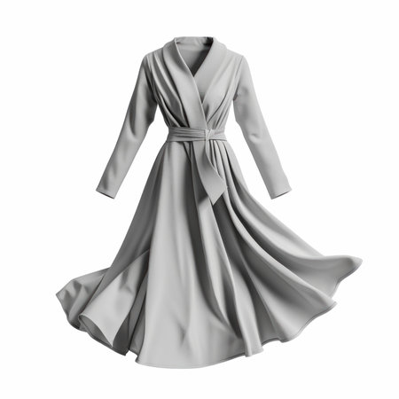 dress isolated on white background. 3d rendering.の写真素材