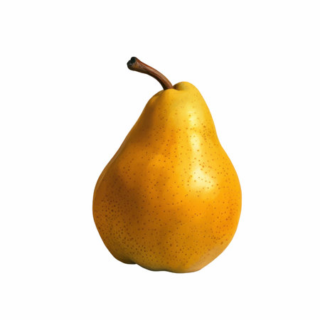 Ripe yellow pear isolated on a white background. 3d illustrationの写真素材