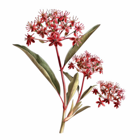 Watercolor illustration of flowers isolated on white backgroundの写真素材