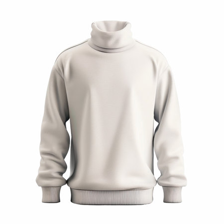 Blank white hoodie template on a white background. 3d Renderingの写真素材