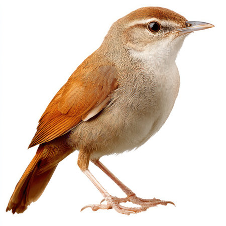 Discover an isolated cutout of a nightingale bird showcasing its intricate details and vibrant colors, perfect for graphic projects.の写真素材