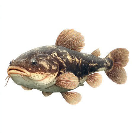 This high-quality cutout features a vibrant bullhead fish, showcasing its intricate details and...