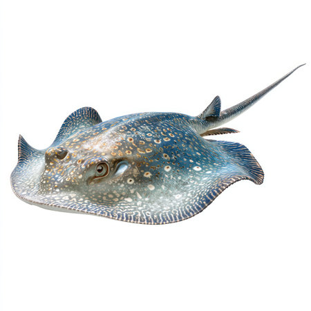 This high-quality isolated cutout of a stingray features stunning detail and clarity, perfect for...