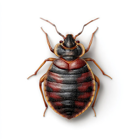 This high-quality image showcases a detailed isolated cutout of a bedbug, perfect for educational...