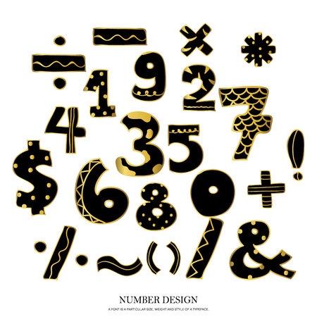 Black gold chalk pencil alphabet letters.Hand drawn writtenのイラスト素材