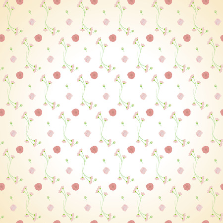 Light pink green bouquet seamless pattern backgroundのイラスト素材