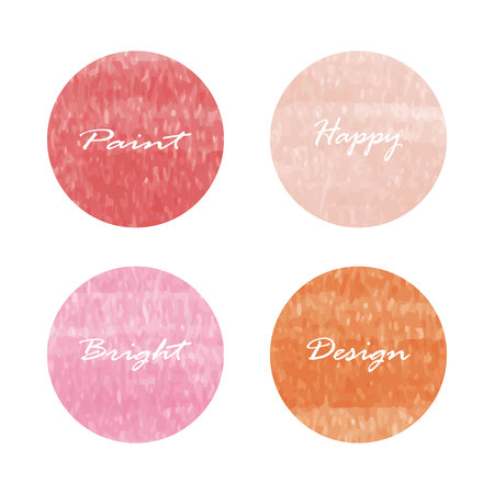 Light pink orange red love pastel circle banner in valentine's dayのイラスト素材