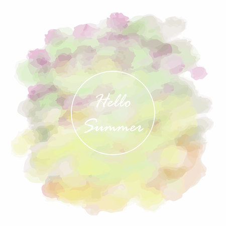 Light green gray yellow love pastel banner in summer bannerのイラスト素材