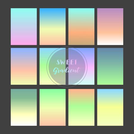 Light blue,green,pink,yellow and orange gradient backgroundのイラスト素材