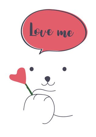 Pink collection for banners,Placards with bear and heart.のイラスト素材