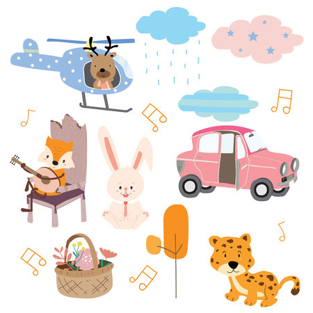 Set of animals icons designのイラスト素材