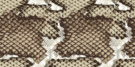 Brown gray snake skin seamless patternのイラスト素材