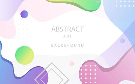 Pink,blue,green,orange geometric abstract digital background with dynamic shapeのイラスト素材