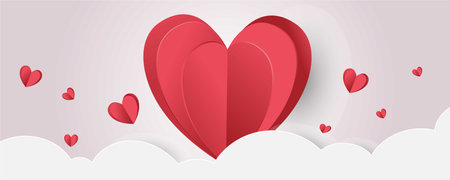 Collection of valentineâs day background set with heart.Editable vector illustration for website, invitation,postcard and stickerのイラスト素材