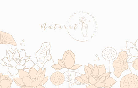 Black lotus flower outline Vector illustration for icon,sticker,printable and tattoo beautyのイラスト素材