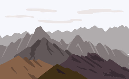 nature landscape background set with mountain,lake,sky.that use for digital and printableのイラスト素材