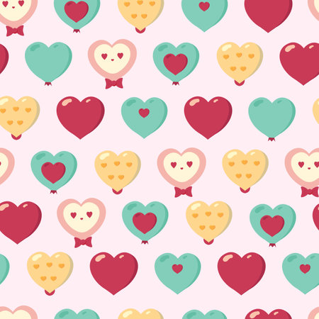 heart seamless pattern on pink background.Editable vector illustration for fabric,tileのイラスト素材