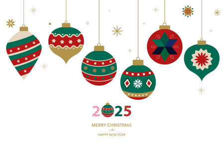 Christmas festival banner with geometric style.vector for horizontal designのイラスト素材