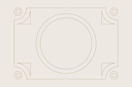 Vintage deco frame and border. Abstract decoration for horizontal designのイラスト素材