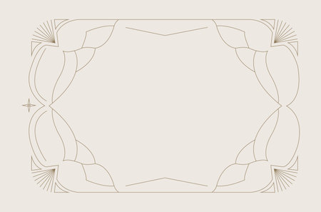 Vintage deco frame banner. Abstract decoration template for horizontal designのイラスト素材