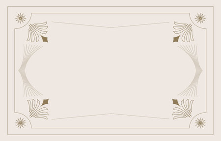 Vintage deco frame banner. Abstract decoration template for horizontal designのイラスト素材