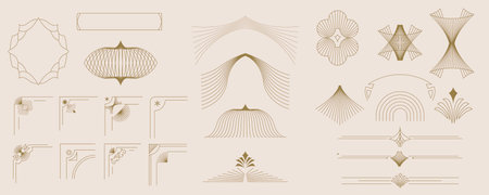 Vintage deco frame and border. Abstract decoration element objectのイラスト素材