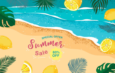 summer sale background with grain texture for horizontal designのイラスト素材