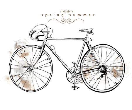 illustration vintage bicycleのイラスト素材