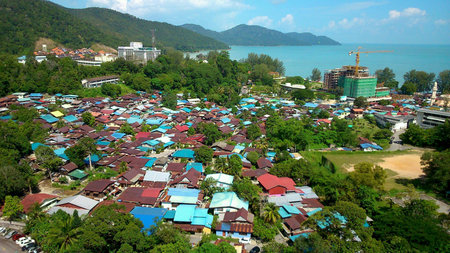 beautiful scenery view from high buildingの素材