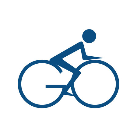 GO Bicycle vector logo design.のイラスト素材